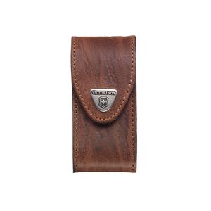 Estuche de cuero color café para cinturón. Tamaño 10,7x5x3,2cm