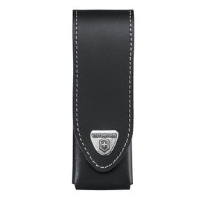 Estuche de cuero color negro para cinturón. Tamaño 12x4,7x3,5 cm