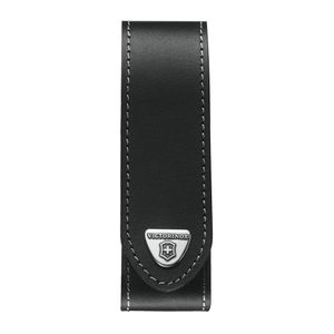 Estuche de cuero color negro para cinturón. Tamaño 13,2x4,2x3,5 cm