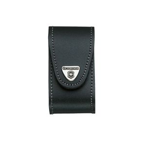 Estuche de cuero color negro para cinturón. Tamaño 9,8x5,2x3,7 cm