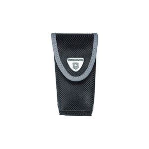 Estuche de Nylon color negro para cinturón, con compartimiento para linterna. Tamaño 10,6x4,8x3,5 cm