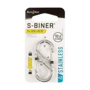 Mosquetón S-Biner® SlideLock® Stainless Steel #2 Nite Ize Gris