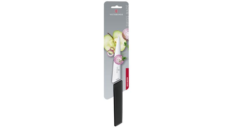 Cuchillo de cocina pequeño Swiss Modern color Negro. Hoja 15 cm. Victorinox