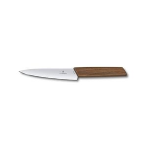 Cuchillo de cocina Swiss Modern color Café. Hoja 15 cm. Victorinox