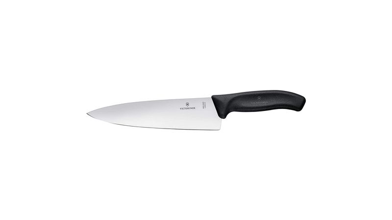 Cuchillo Victorinox Swiss Cocina Chef 20 Cm Hoja Extra Ancha Color Negro