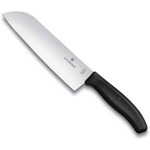 Cuchillo Santoku Swiss Classic color Negro. Hoja 17 cm. Blister Victorinox