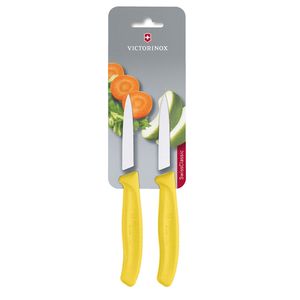 Cuchillo Verdura Swiss Classic mondador color Amarillo. Hoja 8 cm. Victorinox