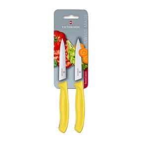 Juego Cuchillos Verdura color Amarillo. Hoja 10 cm. Victorinox