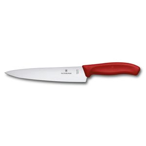 Cuchillo para trinchar Swiss Classic color Rojo, Blister. Hoja 19 cm. Victorinox