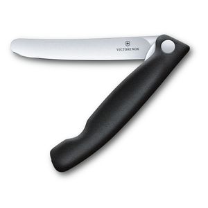 Cuchillo para verdura plegable filo normal Swiss Classic negro Victorinox