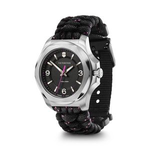 Reloj I.N.O.X. V dial negro, correa paracord negro.