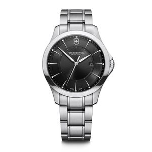 Reloj Alliance dial negro correa acero