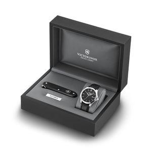 Reloj Alliance negro con navaja suiza negra