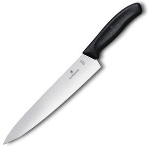 Cuchillo para trinchar Swiss Classic color Negro. Hoja 22 cm. Blister