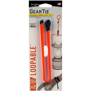 Amarra de Goma Gear Tie® naranjo 12 in. - 2 Pack. Nite Ize