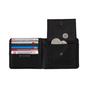 Billetera Bi-Fold Negro con monedero
