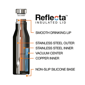 Botella inox 473 ml The Aspen Negro.