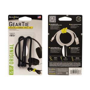Pack 2 amarras reutilizables Gear Tie negro Nite ize