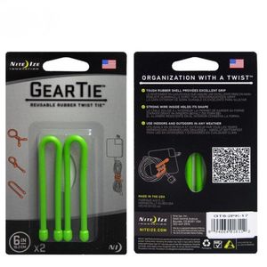 Pack 2 amarras reutilizables Gear Tie verde Nite ize