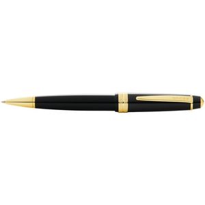 Bolígrafo Bailey Light Cross resina negro con dorado.