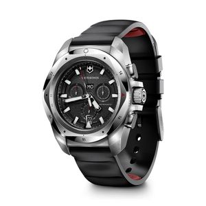 Reloj INOX Chrono 43 mm correa caucho dial negro Victorinox