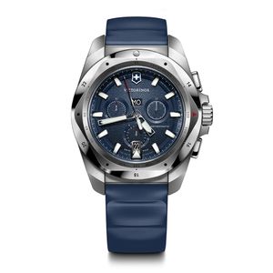 Reloj INOX Chrono 43 mm correa caucho dial azul Victorinox