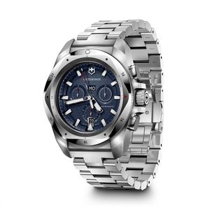 Reloj INOX Chrono 43 mm correa  acero dial azul Victorinox