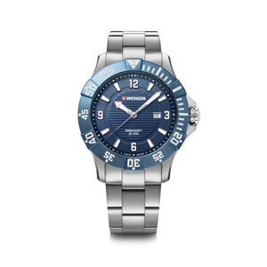 Reloj Seaforce correa acero dial azul 43 mm Wenger