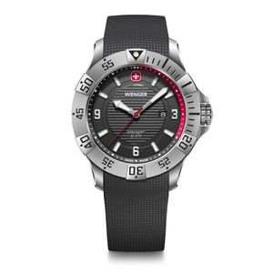 Reloj Seaforce correa silicona, dial negro 43 mm Wenger