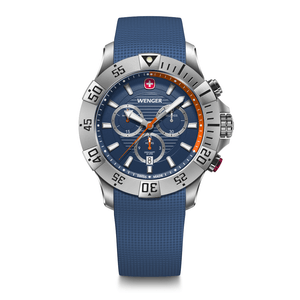 Reloj Seaforce Chrono correa silicona azul, dial azul 43 mm Wenger