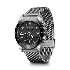 Reloj Swiss Army Chrono Negro Correa de Acero Victorinox