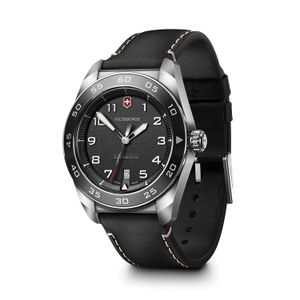 Reloj Swiss Army Automático Negro Correa de Cuero Victorinox