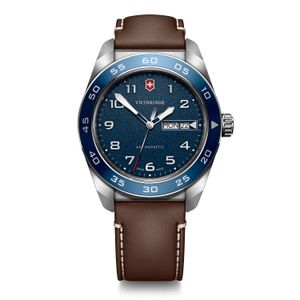 Reloj Swiss Army Azul Correa de Cuero Café Victorinox