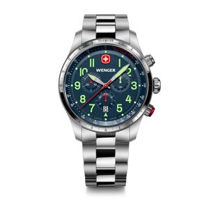 Reloj Terragraph Chrono azul correa de acero Wenger