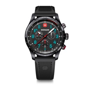 Terragraph Chrono negro/azul correa de silicona Wenger