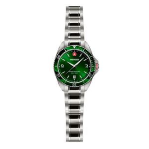 Reloj Executive verde correa de acero Wenger
