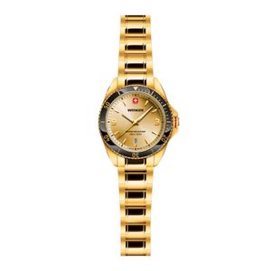 Reloj Executive dorado correa de acero Wenger